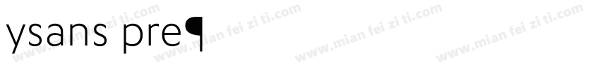ysans pro字体转换